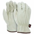 Mcr Safety Gloves, Prem Pig Grain Driver w/Keystone Thumb, L, 12PK 3411L